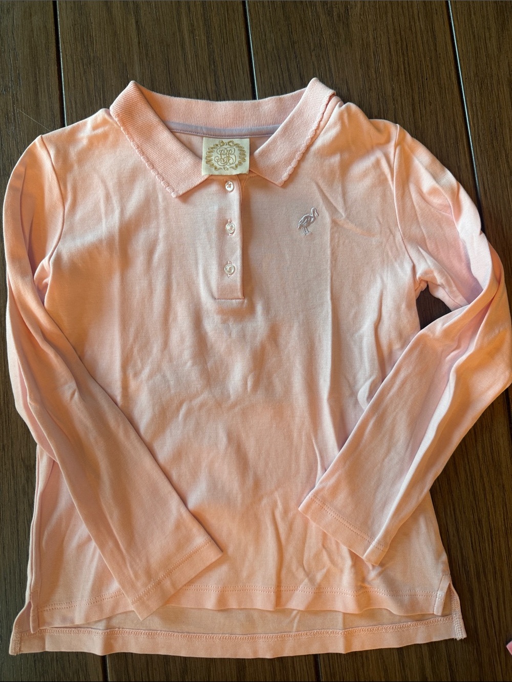 The Beaufort Bonnet Company Girls' Long-Sleeve Polo - Pink